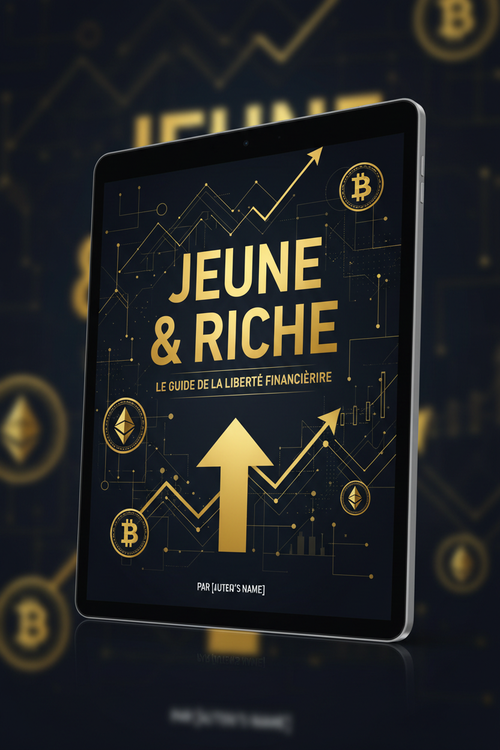 Couverture e-book Jeune & Riche - Guide Crypto Trading Bourse